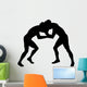 Two Men Wrestling Silhouette Wall Decal