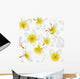 Tropical Flowers Seamless Pattern Wall Decal