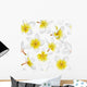 Tropical Flowers Seamless Pattern Wall Decal