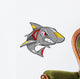 Robot Cyborg Shark with Green Highlights Wall Decal