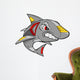 Robot Cyborg Shark with Green Highlights Wall Decal