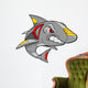 Robot Cyborg Shark with Green Highlights Wall Decal