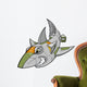 Robot Cyborg Shark with Red Highlights Wall Decal