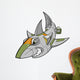 Robot Cyborg Shark with Red Highlights Wall Decal