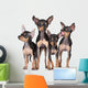 Russian Toy-Terriers Dogs Group Wall Decal