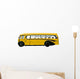 Vintage Yellow School Bus Wall Decal
