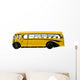 Vintage Yellow School Bus Wall Decal