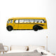 Vintage Yellow School Bus Wall Decal