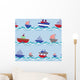 Vector Seamless Pattern With Ships Wall Decal