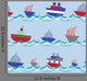 Vector Seamless Pattern With Ships Wall Decal