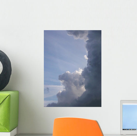 Flock Birds Flight Against Wall Decal