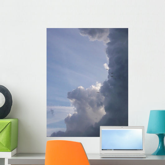 Flock Birds Flight Against Wall Decal