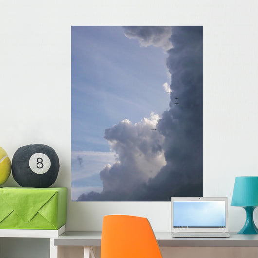 Flock Birds Flight Against Wall Decal