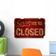 Aged Sorry We'Re Closed Wall Decal