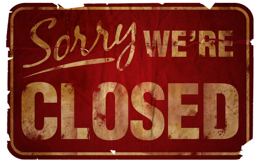 Aged Sorry We'Re Closed Wall Decal