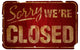 Aged Sorry We'Re Closed Wall Decal