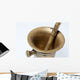 Brass Mortar And Pestle Wall Decal