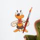 Bee Artist Cartoon Wall Decal