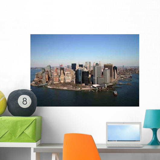 New York From Air Wall Decal