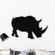 White Rhino Silhouette Wall Decal