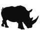White Rhino Silhouette Wall Decal