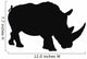 White Rhino Silhouette Wall Decal