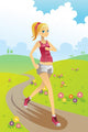 Running Girl Wall Decal