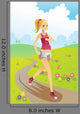 Running Girl Wall Decal