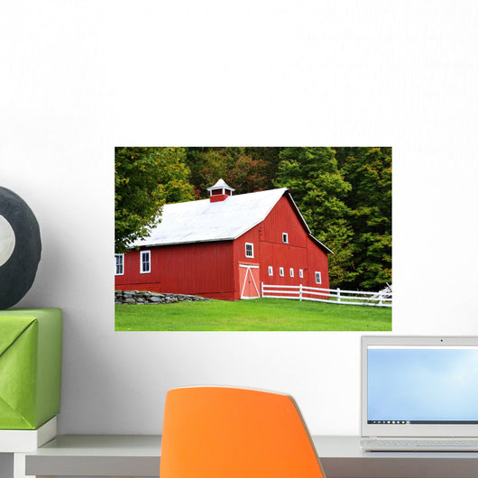 Red Barn Countryside Wall Decal