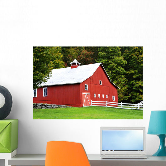 Red Barn Countryside Wall Decal