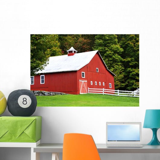 Red Barn Countryside Wall Decal
