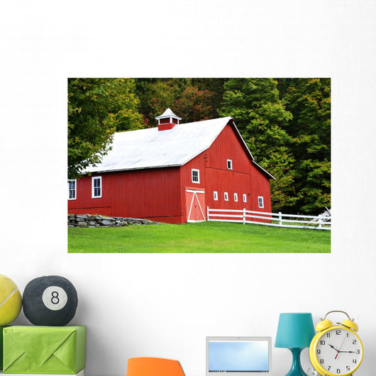 Red Barn Countryside Wall Decal