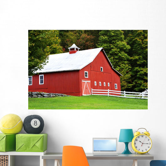 Red Barn Countryside Wall Decal