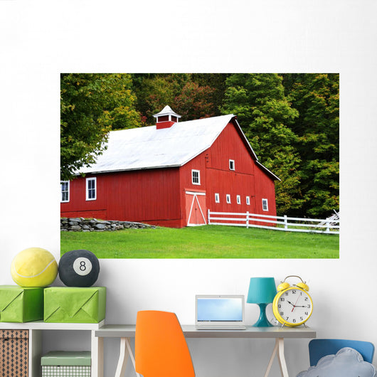 Red Barn Countryside Wall Decal