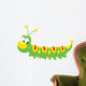 Green Caterpillar With Yellow Wall Decal
