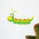 Green Caterpillar With Yellow Wall Decal