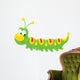 Green Caterpillar With Yellow Wall Decal