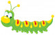 Green Caterpillar With Yellow Wall Decal
