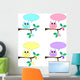 Owls With Speech Bubbles Wall Decal