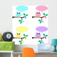 Owls With Speech Bubbles Wall Decal