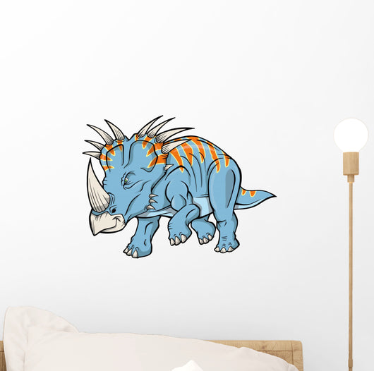 Triceratops Dinosaur Vector Illustration Wall Decal