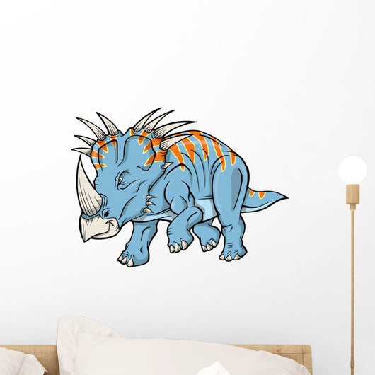 Triceratops Dinosaur Vector Illustration Wall Decal
