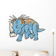 Triceratops Dinosaur Vector Illustration Wall Decal