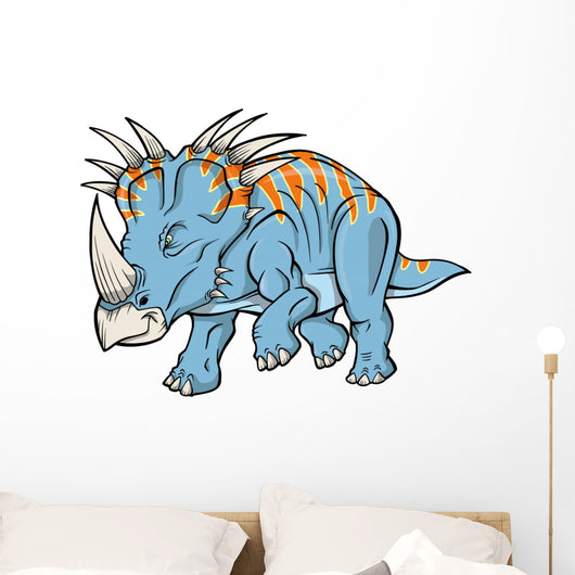 Triceratops Dinosaur Vector Illustration Wall Decal