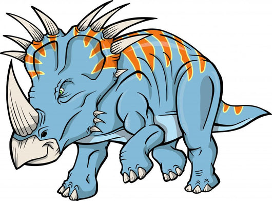Triceratops Dinosaur Vector Illustration Wall Decal