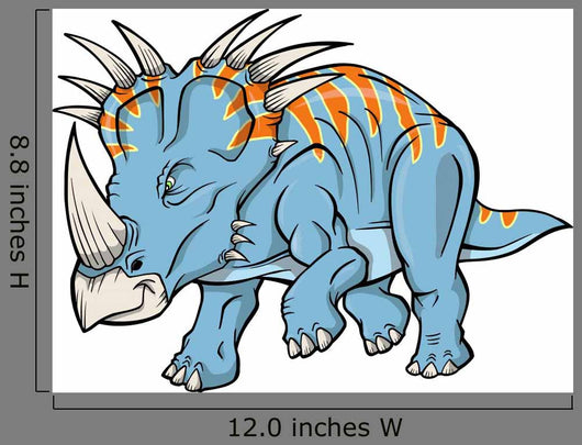 Triceratops Dinosaur Vector Illustration Wall Decal