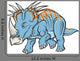 Triceratops Dinosaur Vector Illustration Wall Decal