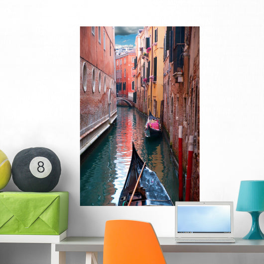 Canal With Gondola Wall Decal