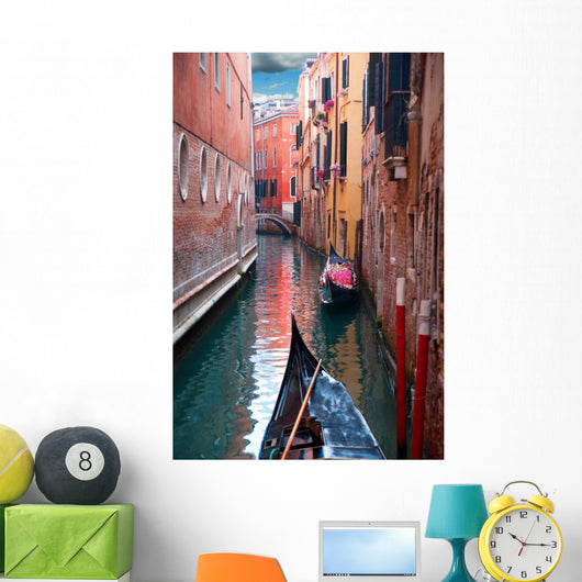 Canal With Gondola Wall Decal