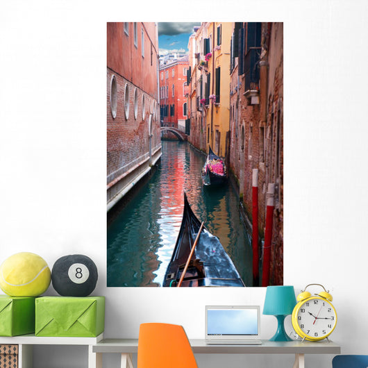Canal With Gondola Wall Decal